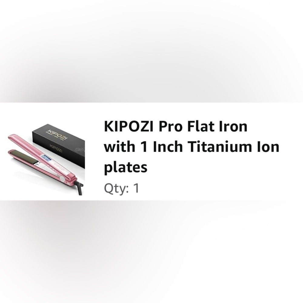 Kipozi Pro Flat Iron with 1 inch titanium ion plates